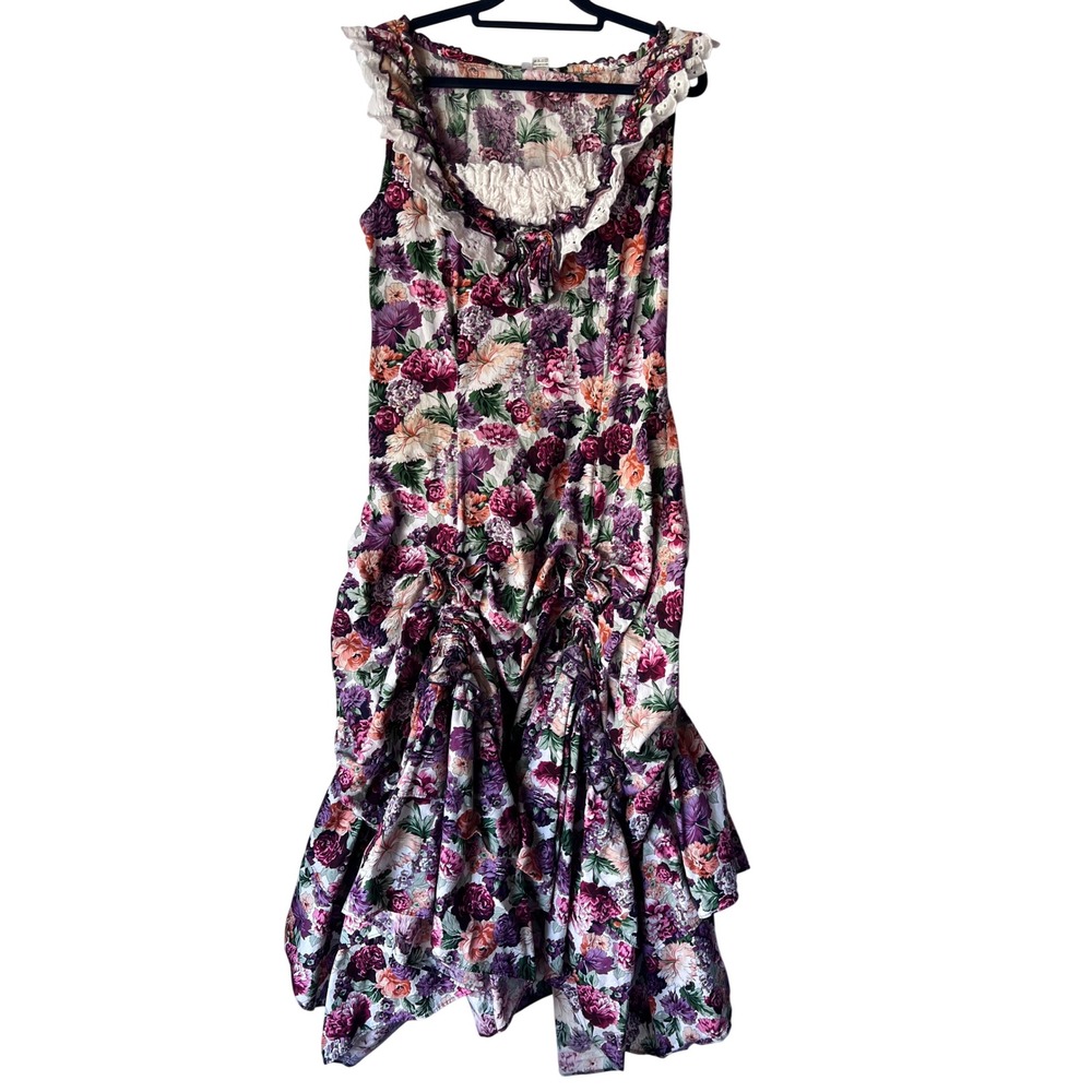 Victororian Choice Vintage Floral Ruffle Dress size XL